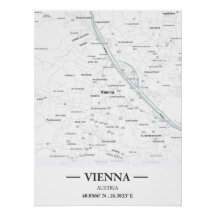 Stadtplan Wien, Österreich im klassischen Stil