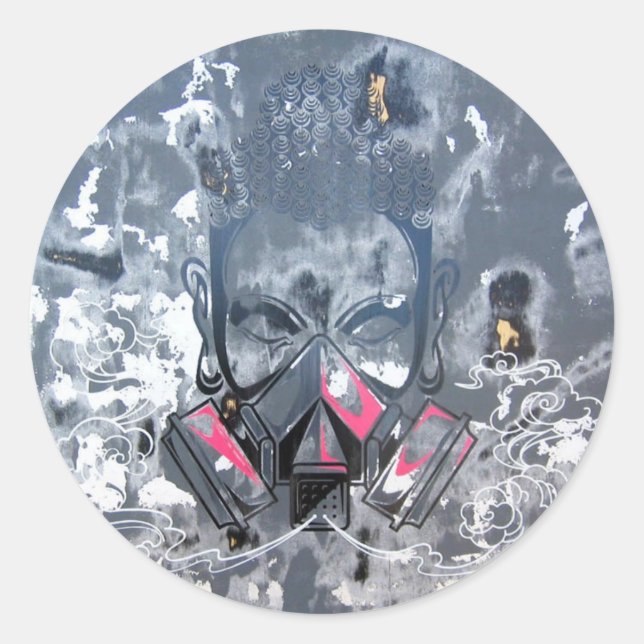 Stadtreinigung Runder Aufkleber (Vorderseite)