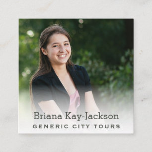 Stadtrundgang Führer Misty Vorlage für Fotos Quadratische Visitenkarte
