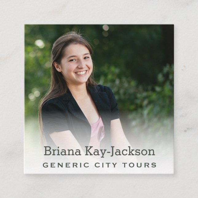 Stadtrundgang Führer Misty Vorlage für Fotos Quadratische Visitenkarte (Vorderseite)