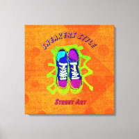 Stadtstil: Street Art Stretched Canvas Print