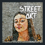 Stadtstraße Art Portrait Wall Deco Poster<br><div class="desc">Dieses Street Art Poster mit einem texturierten Portrait und Graffiti-Stil Text. Eine perfekte Mischung aus moderner urbaner Kultur und visueller Kunst.</div>