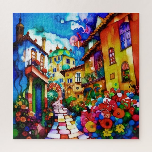 Stadtstraßen-Puzzle Puzzle (Vertikal)