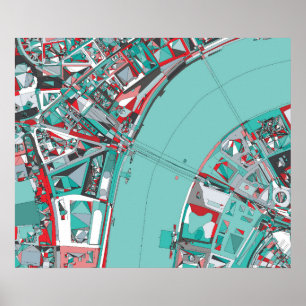 Stadtstruktur in London Poster