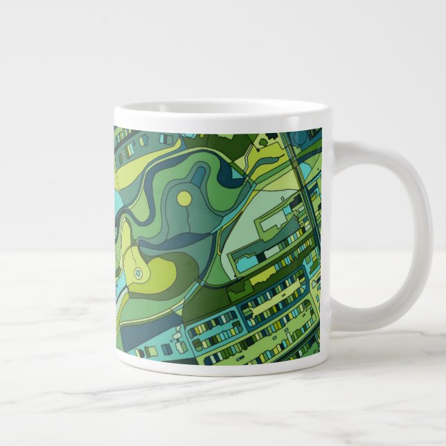 Stadtstruktur von Amsterdam Jumbo-Tasse (Rechts)