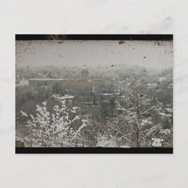 Stadtzentrum Frankfort, Kentucky im Winter Postkarte (Vorderseite)