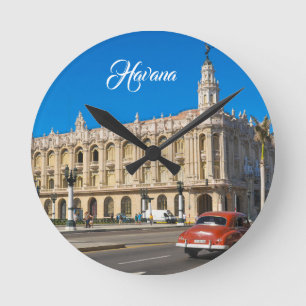 Stadtzentrum von Havana, Kuba Runde Wanduhr