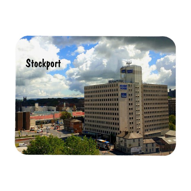 Stadtzentrum von Stockport Magnet (Horizontal)