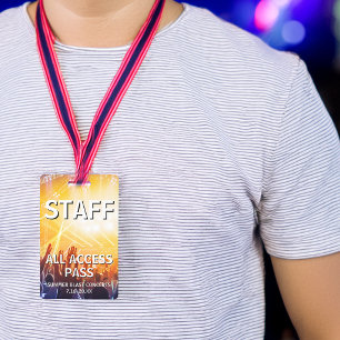 STAFF All Access Pass Konzertveranstaltung Ausweis