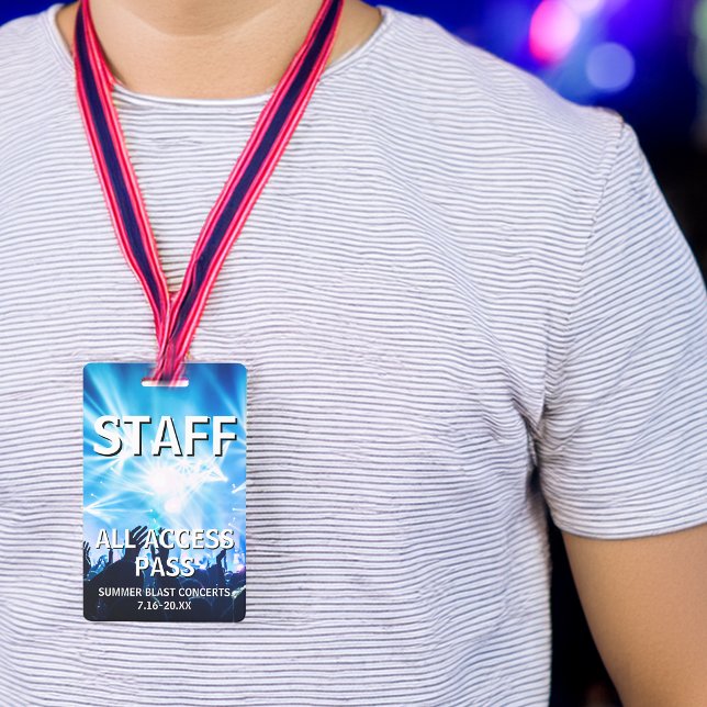 STAFF All Access Pass Konzertveranstaltung Ausweis (STAFF All Access Pass Concert Event Badge)