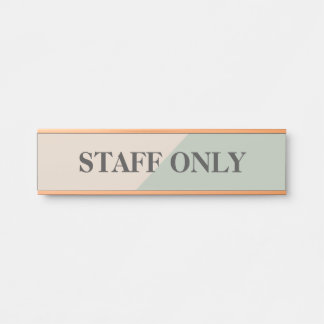 Staff Only Private Workspace Office Boundary Türschild