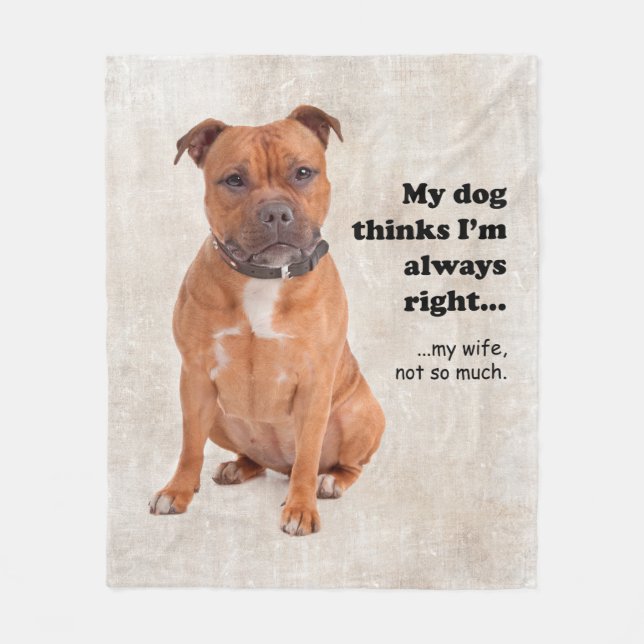 Staffie / Ehefrau Fleece Blanket (Vorderseite)