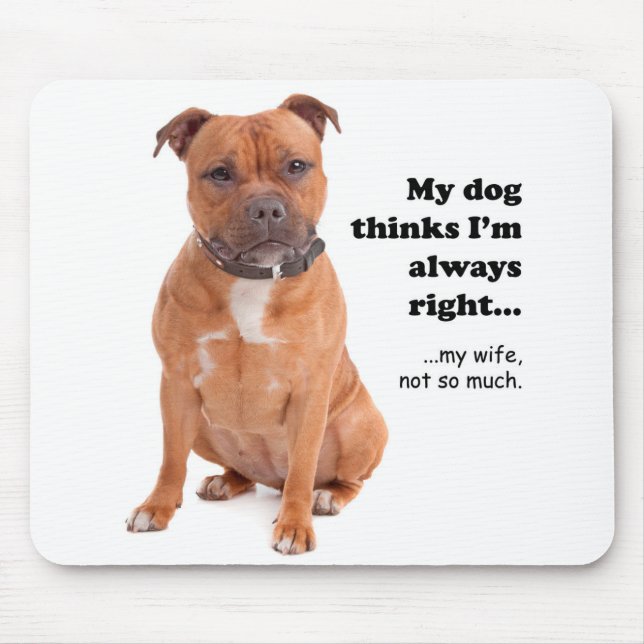 Staffie / Ehefrau Mousepad (Vorne)