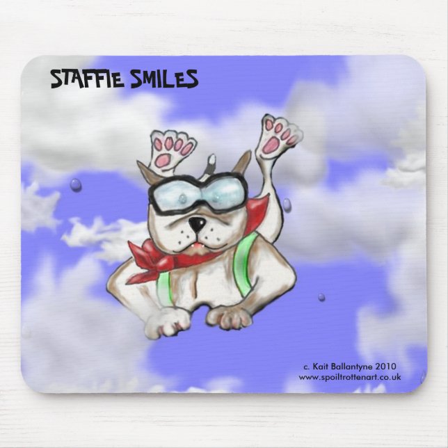 STAFFIE LÄCHELT - Himmeltaucher - Mäusematte Mousepad (Vorne)