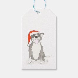 Staffie Weihnachtsgeschenk-Tags Geschenkanhänger
