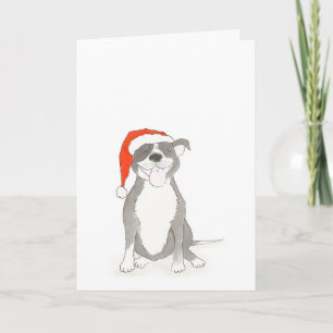 Staffie Weihnachtskarte Karte