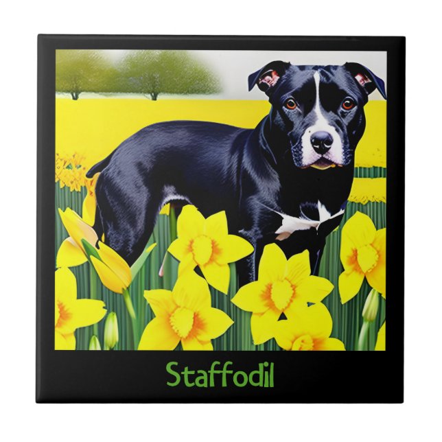 Staffodil - Staffy in the Daffodil Fliese (Vorderseite)