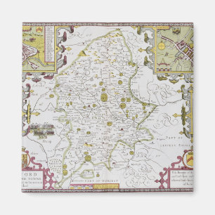 Stafford Landkreis and Town, graviert von Jodocus Magnet