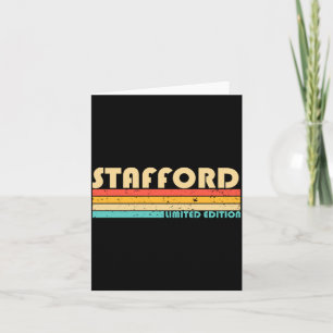 Stafford Nachname Lustig Retro Vintage 90er Geburt Karte