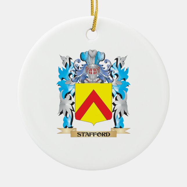 Stafford Wappen - Familienwappen Keramik Ornament (Vorne)