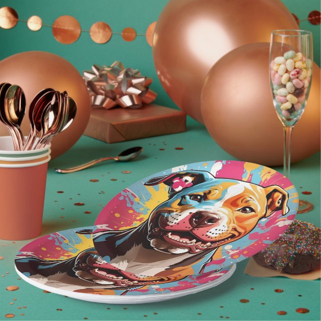 Staffordshire Birthday Fun Pappteller (Multi)