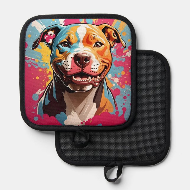 Staffordshire Birthday Fun Topflappen (Vorderseite/Rückseite)