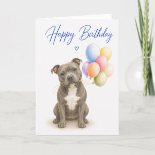 Staffordshire Bull Geburtstag Karte