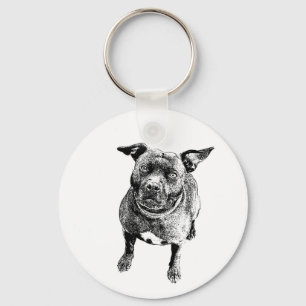 Staffordshire Bull Terrier art style Schlüsselanhänger