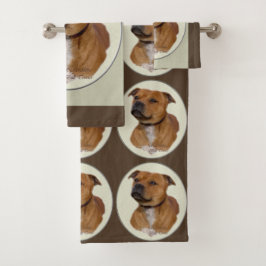 Staffordshire Bull Terrier Badhandtuch Set