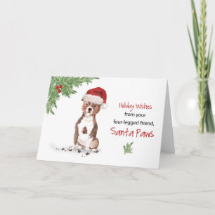 Staffordshire Bull Terrier Christmas From Dog Karte