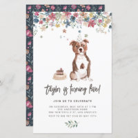 Staffordshire Bull Terrier Dog Birthday Einladung