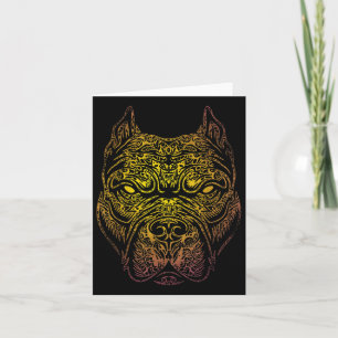 Staffordshire Bull Terrier Dog Tribal Tattoo Karte