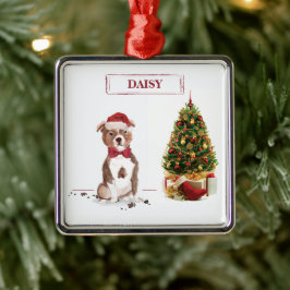 Staffordshire Bull Terrier Funny Christmas Dog Ornament Aus Metall