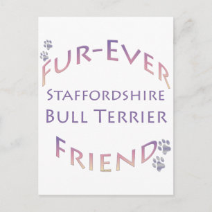 Staffordshire Bull Terrier Furever Friend Postkarte