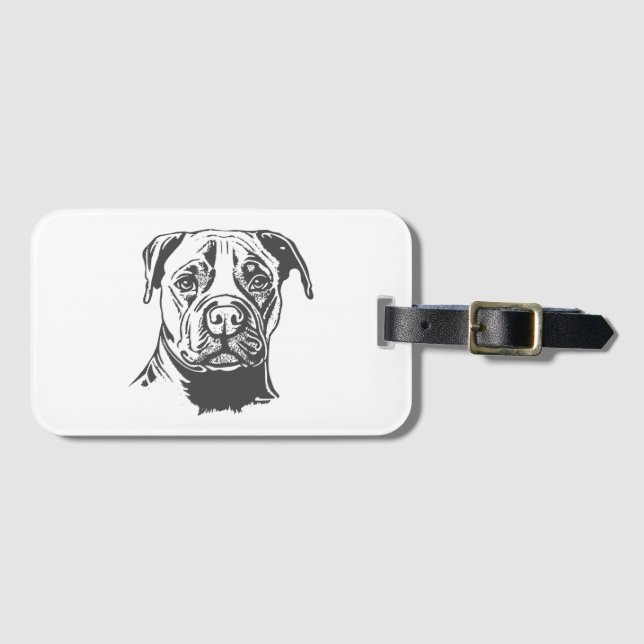 Staffordshire Bull Terrier Gepäckanhänger (Vorderseite (Horizontal))