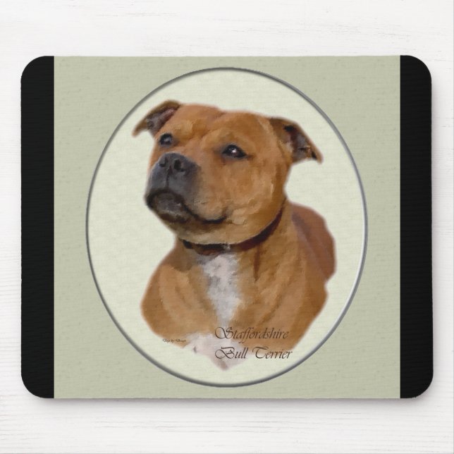 Staffordshire Bull Terrier Gifts Mousepad (Vorne)