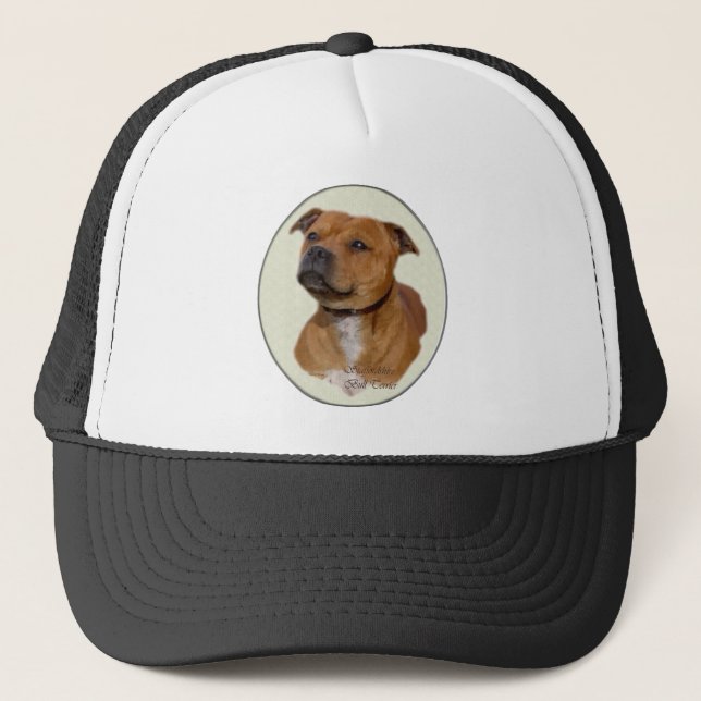 Staffordshire Bull Terrier Gifts Truckerkappe (Vorderseite)