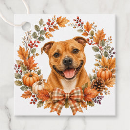 Staffordshire Bull Terrier Herbst Geschenkanhänger