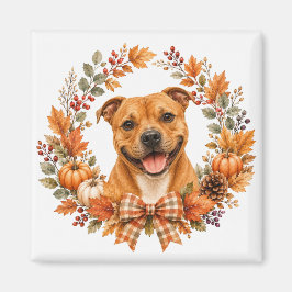 Staffordshire Bull Terrier Herbst Magnet
