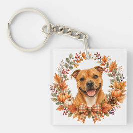 Staffordshire Bull Terrier Herbst Schlüsselanhänger