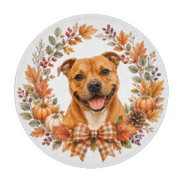 Staffordshire Bull Terrier Herbst Schneidebrett
