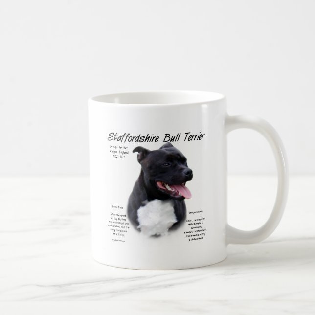 Staffordshire Bull Terrier History Design Kaffeetasse (Rechts)