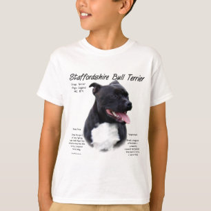 Staffordshire Bull Terrier History Design T-Shirt