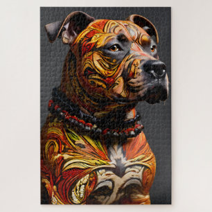 Staffordshire Bull Terrier in Warrior Atture Puzzle