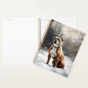 Staffordshire Bull Terrier Let It Snow Christmas Planer