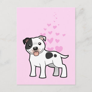 Staffordshire Bull Terrier Liebe Postkarte