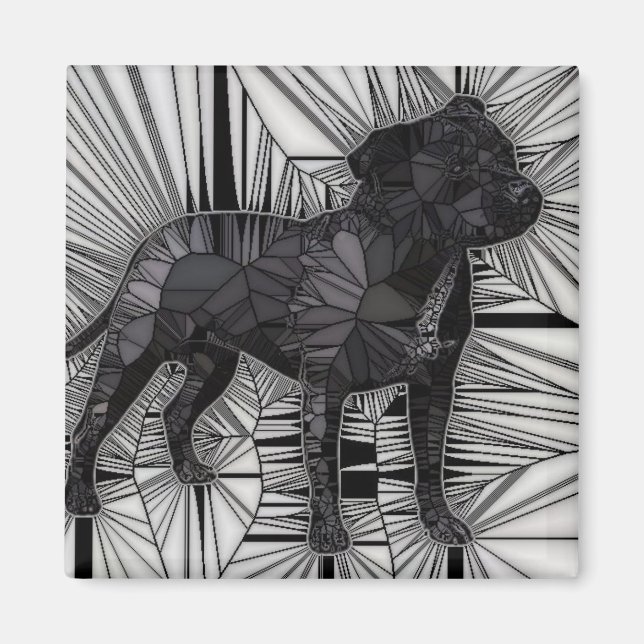 Staffordshire Bull Terrier Mosaic magnete (Vorne)