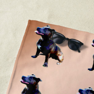 Staffordshire Bull Terrier Oil Paint, Beach Handtu Strandtuch