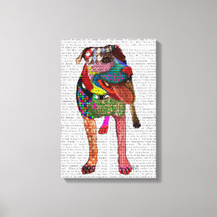 Staffordshire Bull Terrier - Patchwork Leinwanddruck