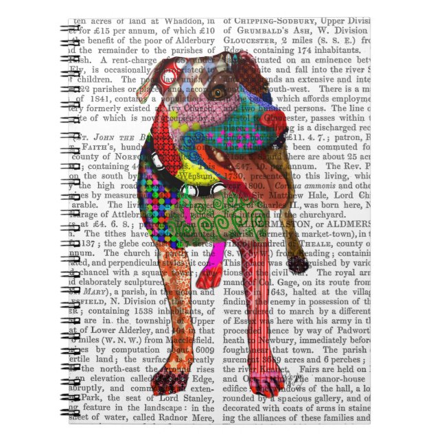 Staffordshire Bull Terrier - Patchwork Notizblock (Vorderseite)